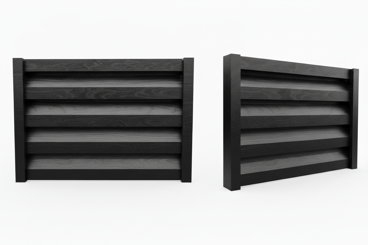 Gard premium Nordic finisaj lemn Dark Wood