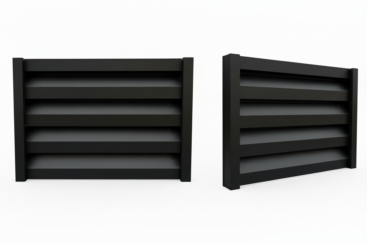 Panou gard Nordic negru grafit mat
